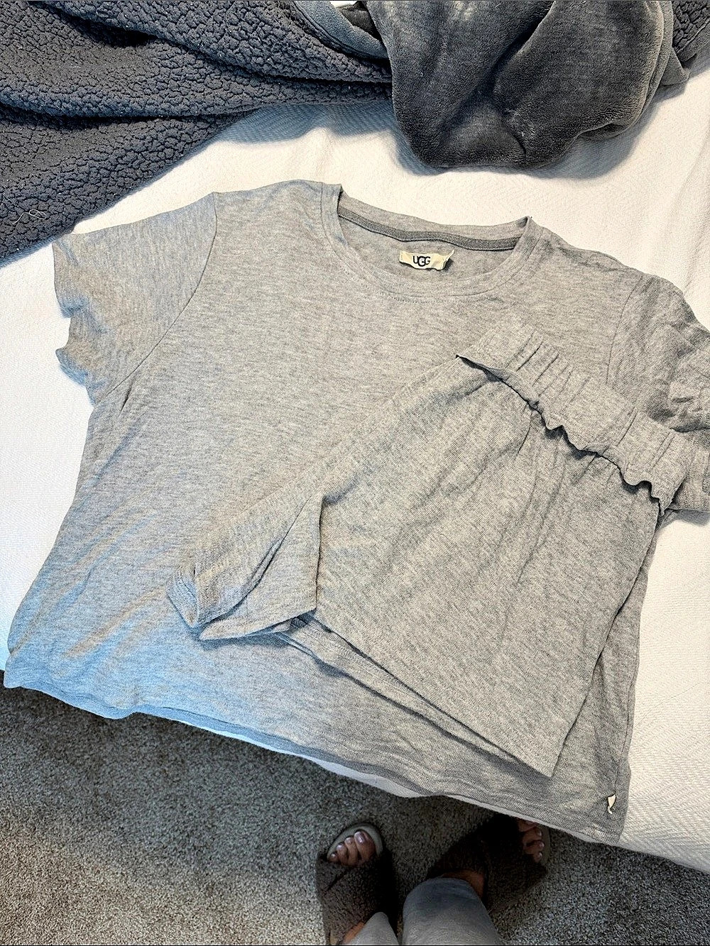 UGG Emaryld Short Set Gray Short Sleeve sleep set